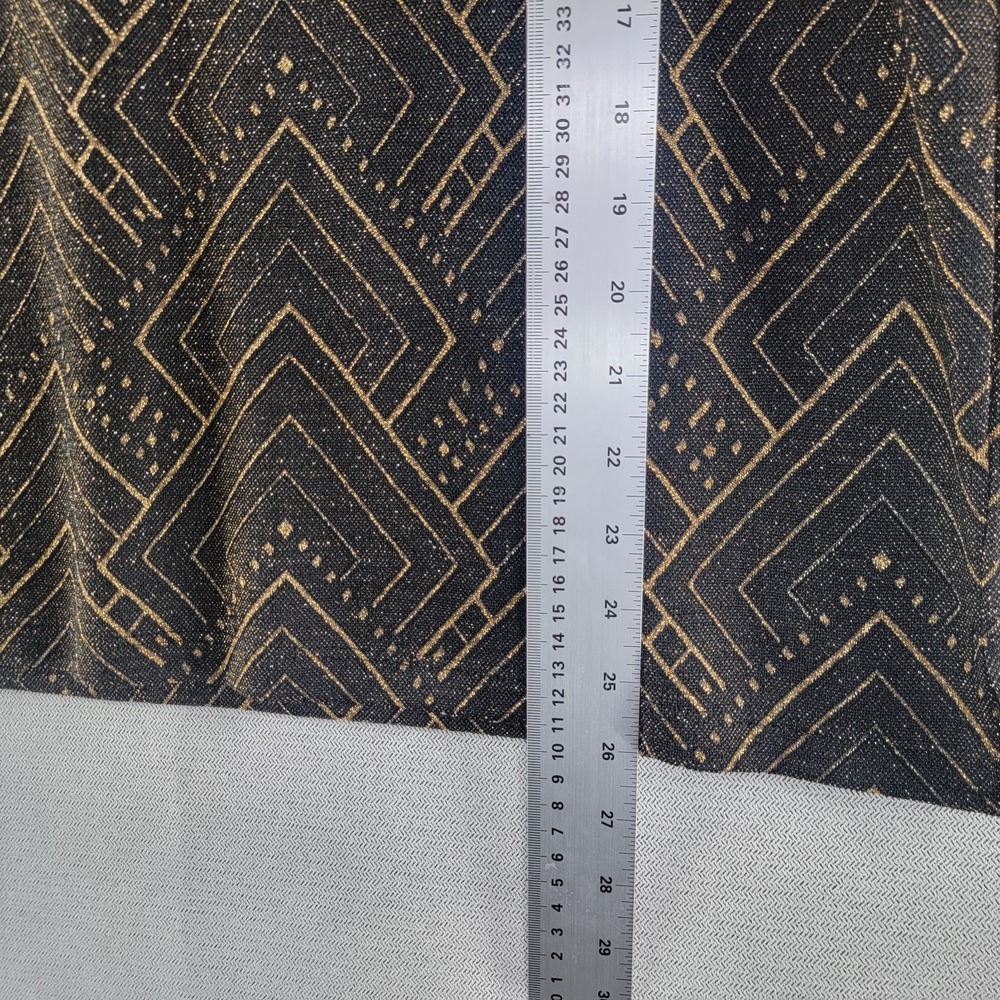 Chicos Top Travelers Old Money Tank NEW Womens 3 / XL Black Gold Geometric - Picture 7 of 7